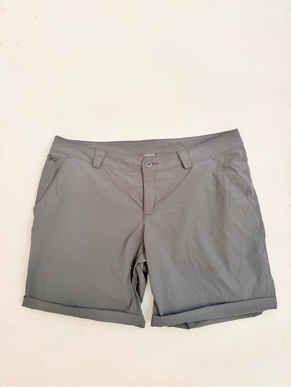 Outdoor Research Women's Gray Roll-Cuff Bermuda Shorts